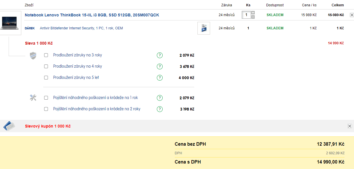 Lenovo, i3 3,4GHz, 8GB RAM, SSD, 15,6"