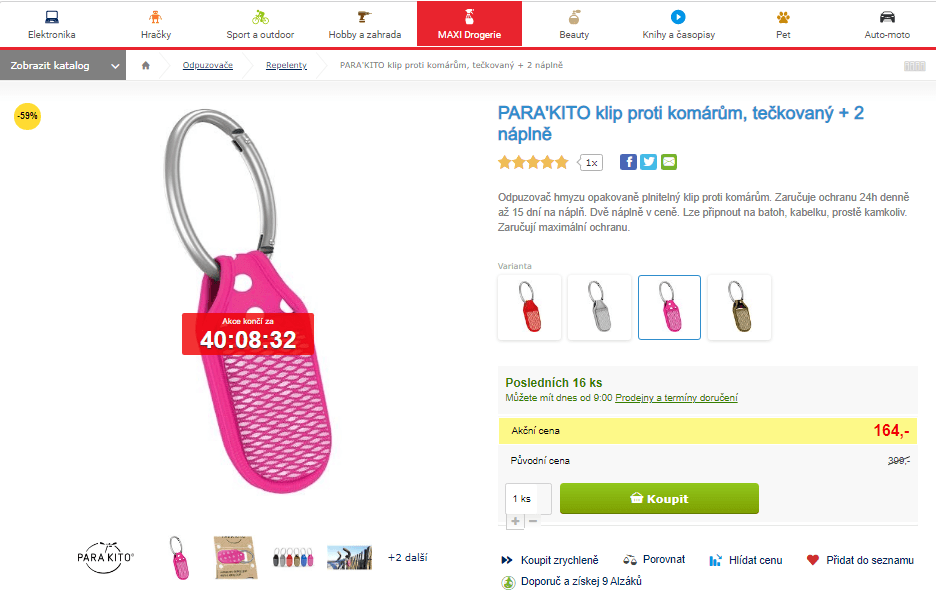 Para'Kito Klip proti komárům + náplně