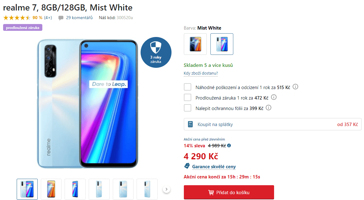 Realme 7, 8x 2,05GHz, 8GB RAM, 6,5"