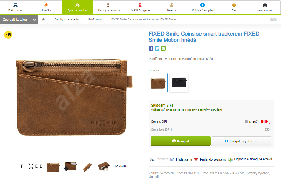 Chytrá peněženka FIXED Smile Coins