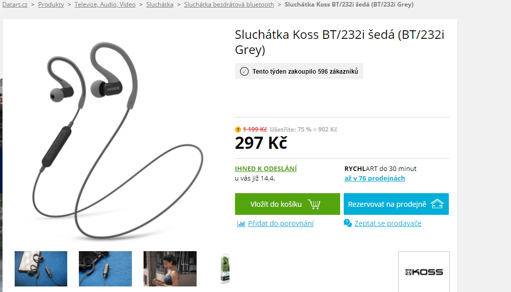 BT sluchátka Koss