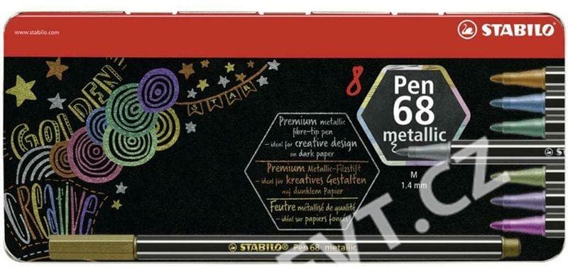 Fixy Stabilo Pen 68 metallic 8 ks