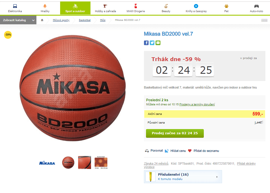 Basketbalový míč Mikasa BD2000 vel.7