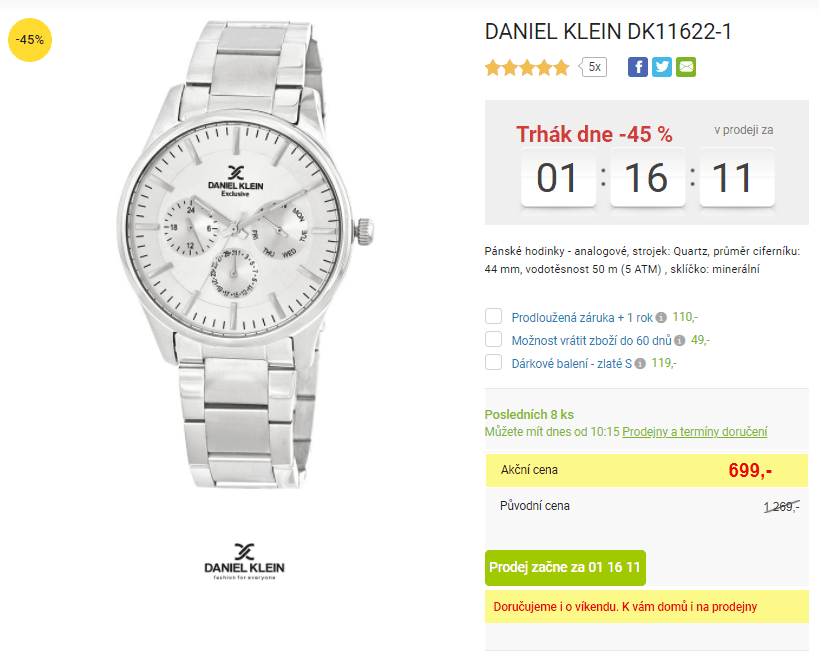 Pánské hodinky Daniel Klein DK11622-1