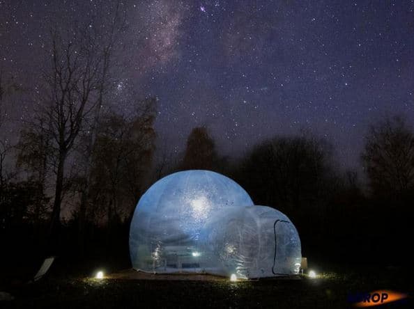 Romantické ubytování v bubble hotelu Skyhome
