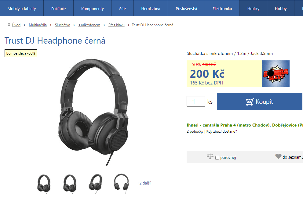 Sluchátka Trust DJ Headphone