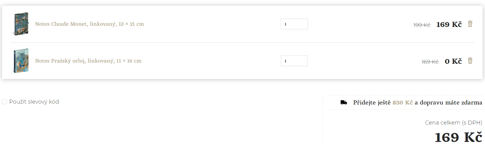 Luxor - akce 1+1 zdarma na notesy