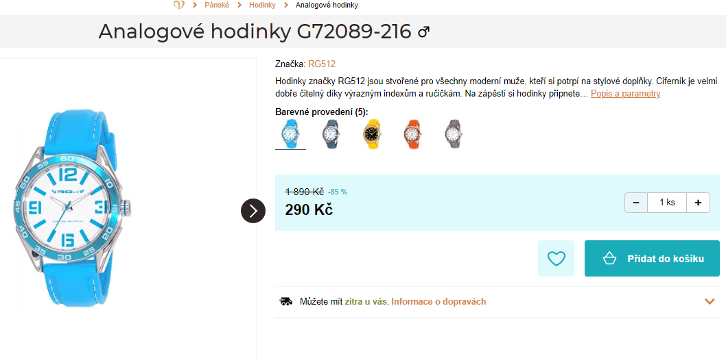 Pánské analogové hodinky RG512 