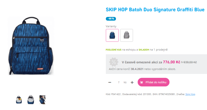 Batoh SKIP HOP Duo Signature Graffiti