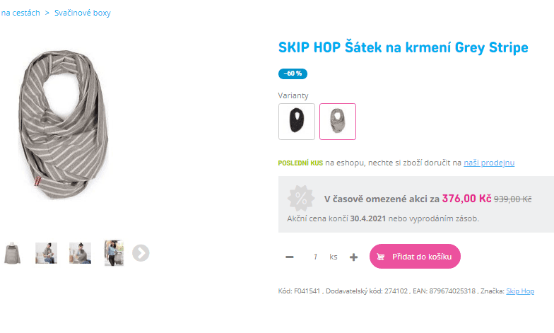 Šátek na krmení SKIP HOP