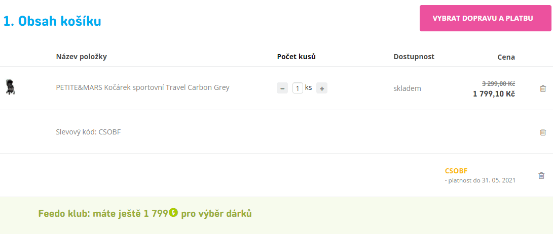 Sportovní kočárek Petite&Mars Travel