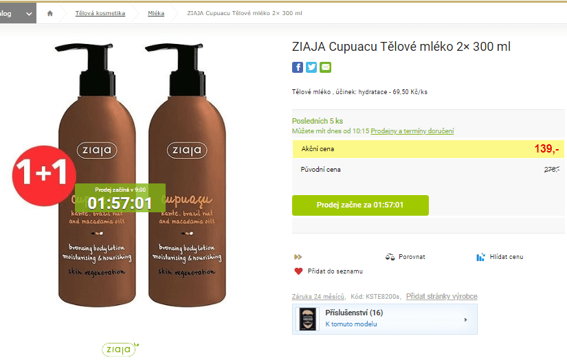 Samoopalovací tělové mléko Ziaja Cupuacu