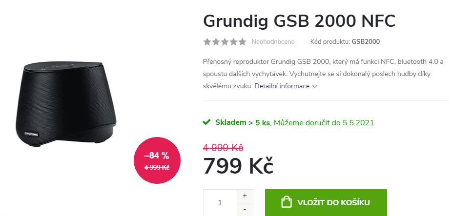 BT reproduktor Grundig GSB 2000 NFC