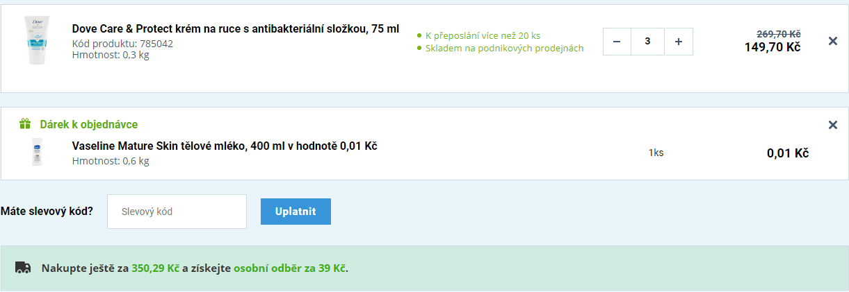Kosmetika Dove se slevou až -56%