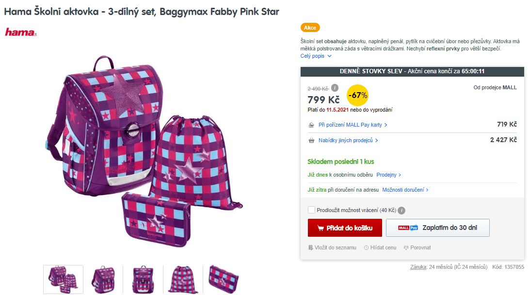 Školní set Hama Baggymax, 1. - 4. třída
