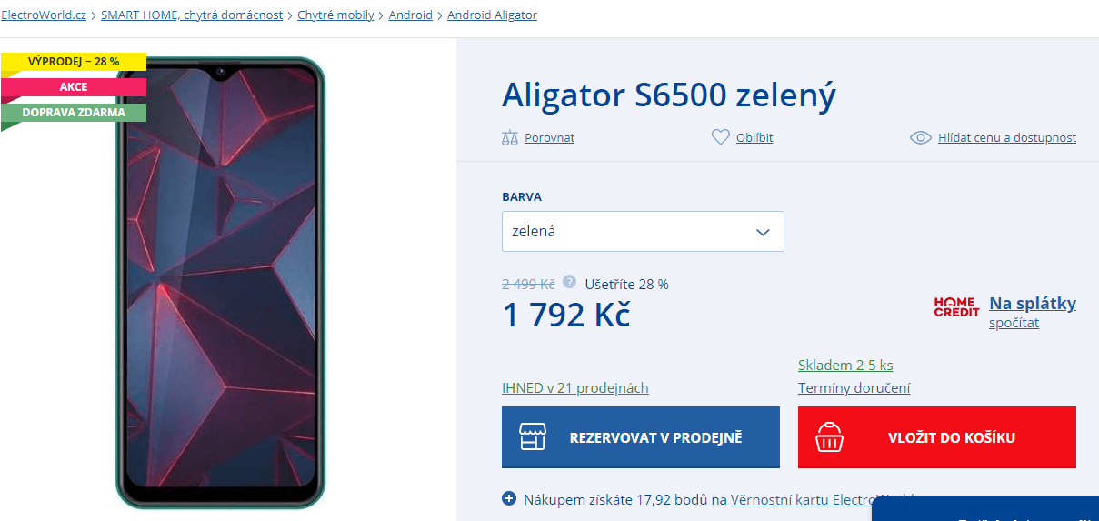 Aligator, 4x 2GHz, 2GB RAM, 6,5"