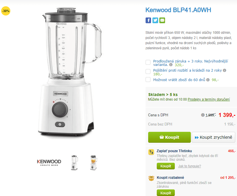 Stolní mixér Kenwood, 650W