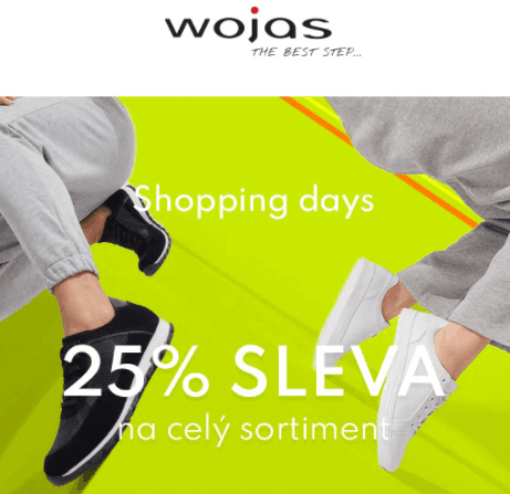 Wojas - extra sleva 25% na vše, i výprodej