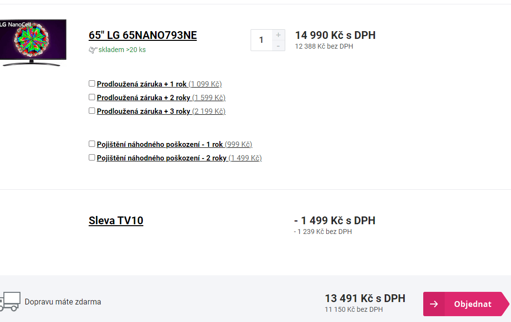 4K Nanocell TV, Smart, 164cm, LG