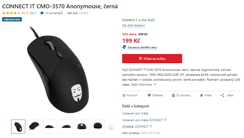 Herní myš CONNECT IT CMO-3570