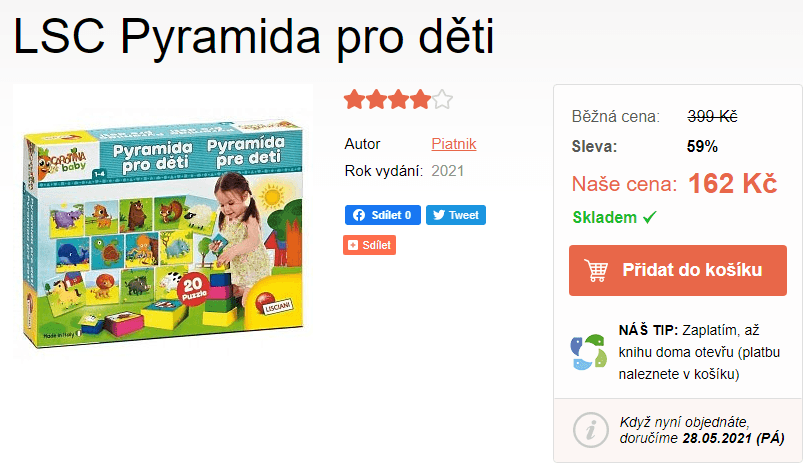 Pyramida pro děti Lisciani, 1 - 4 roky