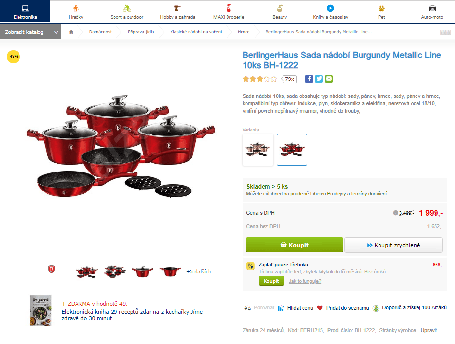 Sada nádobí BerlingerHaus 10 ks