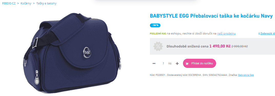 Přebalovací taška BabyStyle EGG Navy