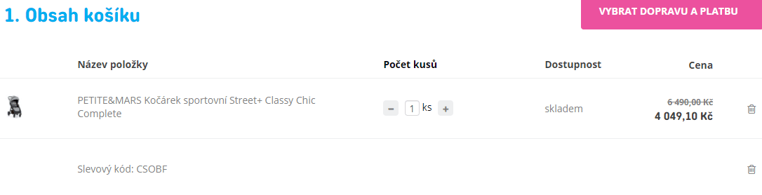 Sportovní kočárek PETITE&MARS Street+