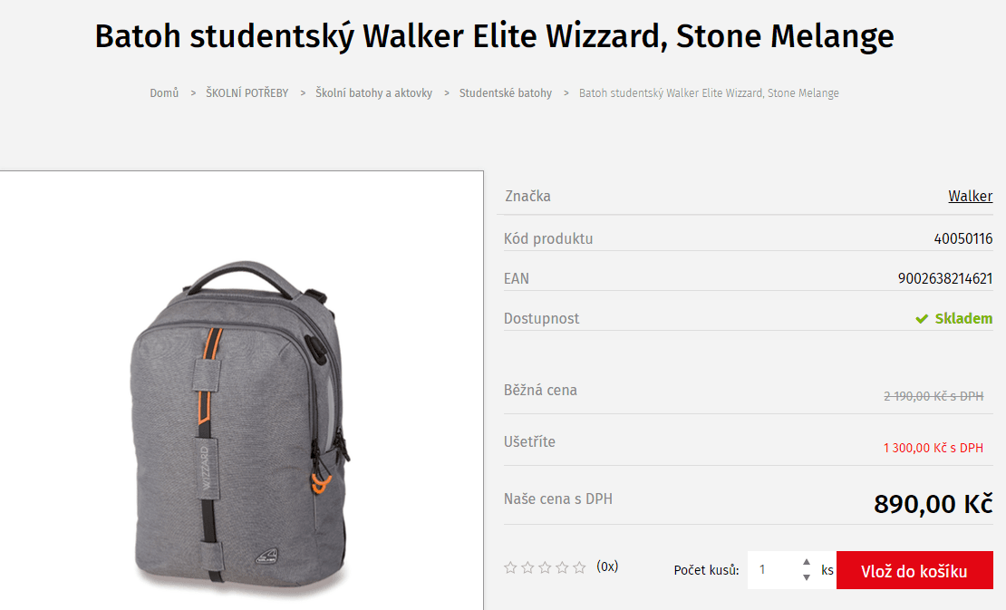 Studentský batoh Walker Elite Wizzard
