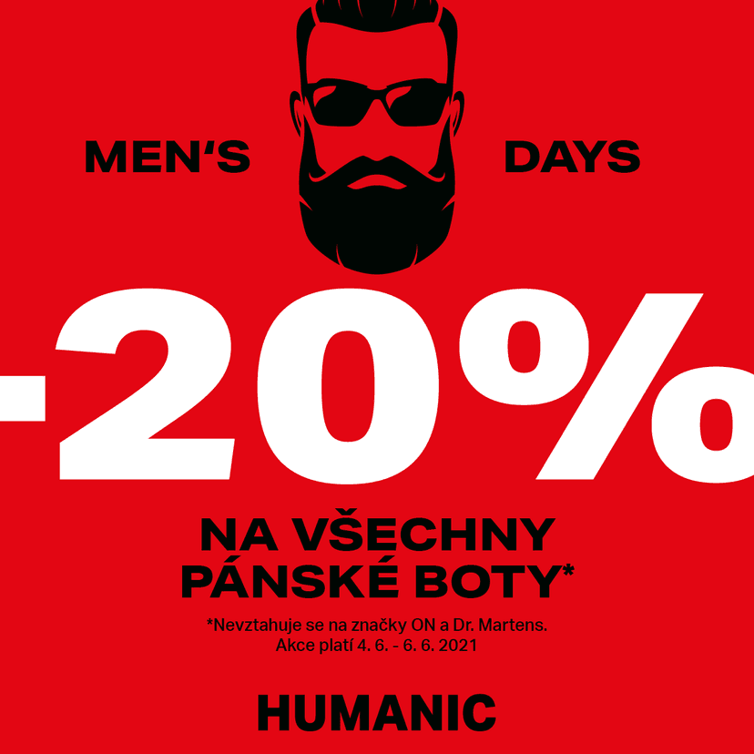 Humanic - extra sleva 20% na pánskou obuv