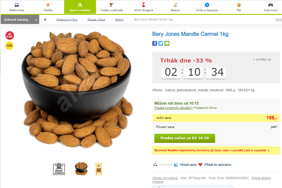 Mandle Bery Jones Carmel 1kg