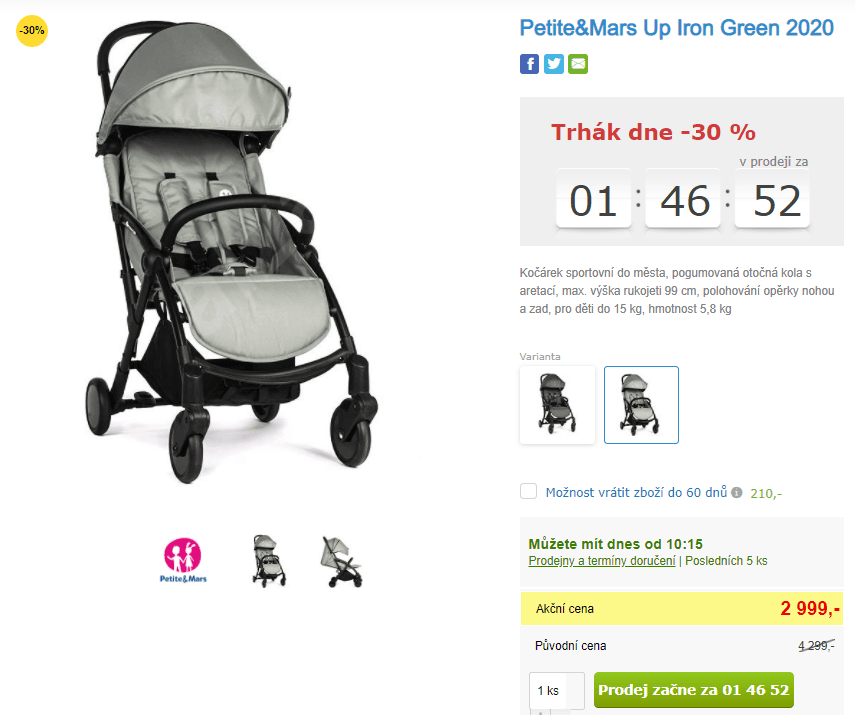 Sportovní kočárek Petite&Mars Sport Up