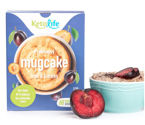Proteinový mugcake, Mák a švestky
