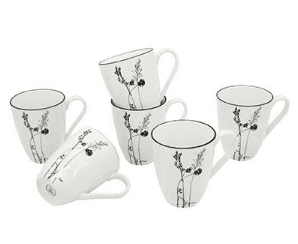 Porcelánové hrnky by inspire Field 6x450 ml