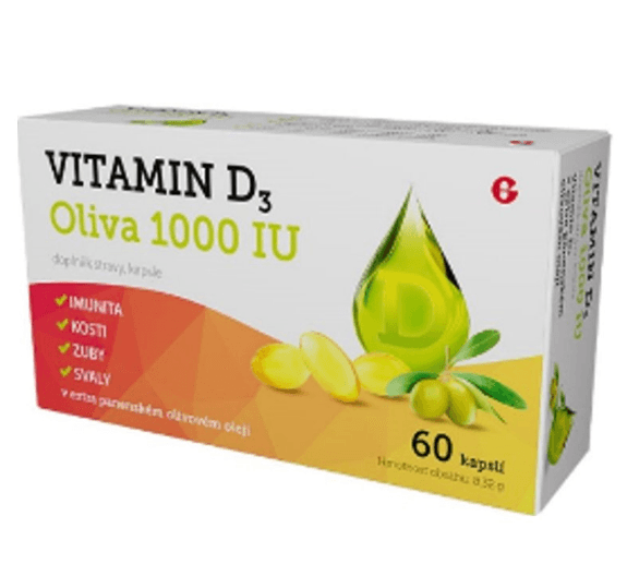Vitamin D3 Oliva 1000IU 60 kapslí