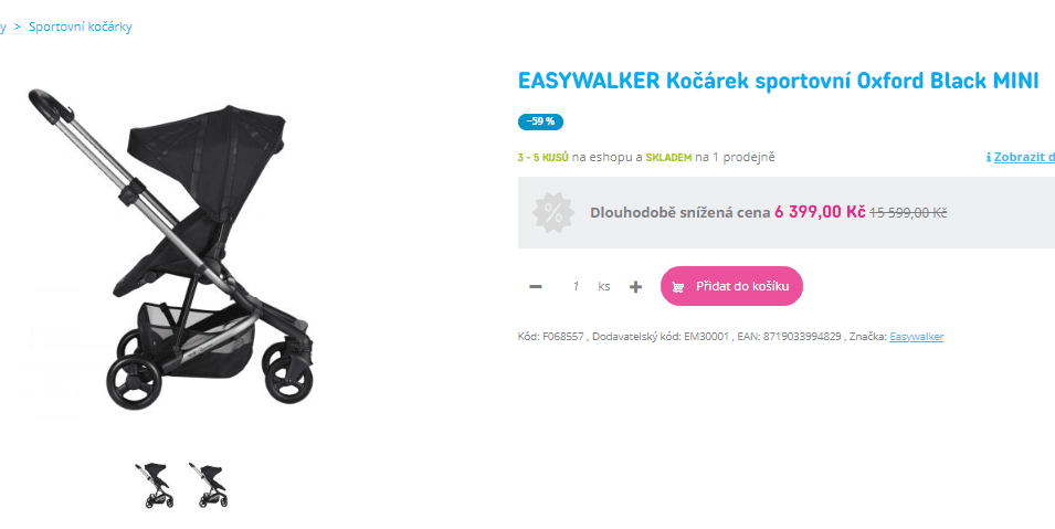 Sportovní kočárek Easywalker Oxford