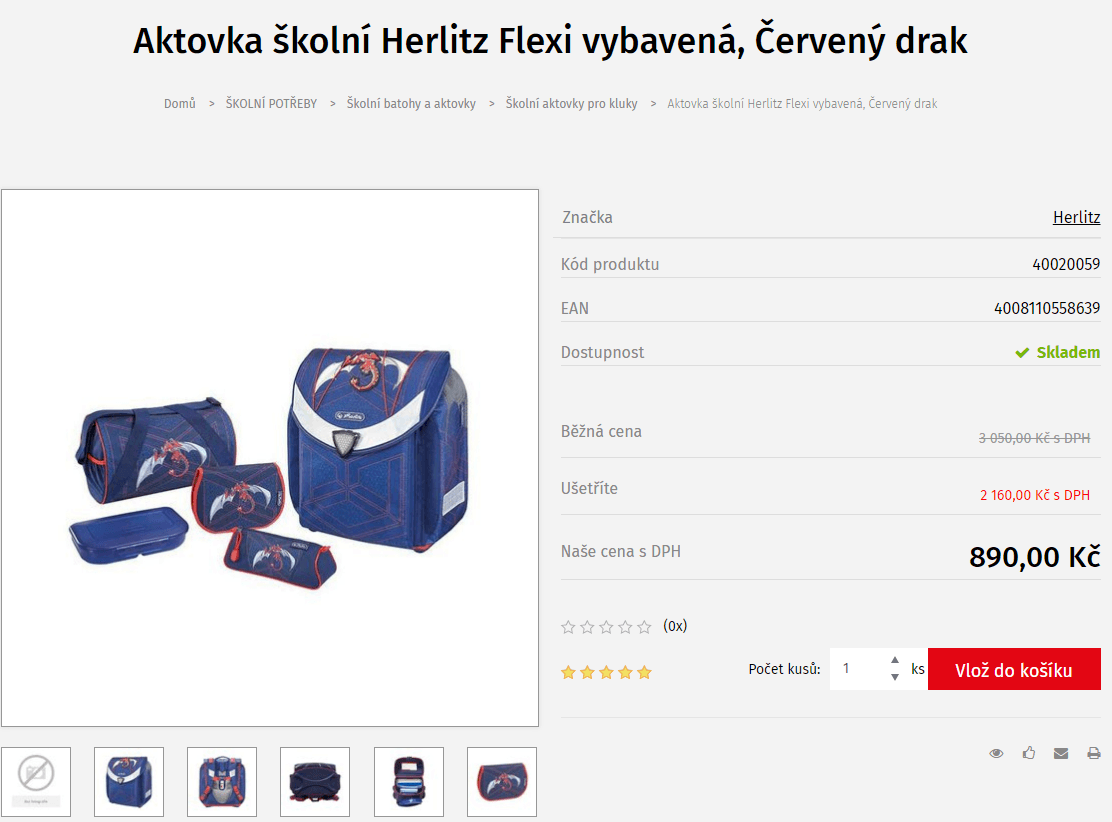 Školní set Herlitz Flexi, vybavený