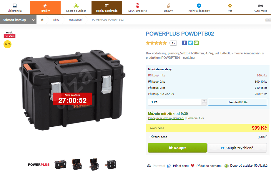 Box na nářadí Powerplus POWDPTB02