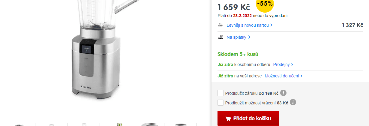 Stolní mixér Catler TB 7020, 30 000 ot./m.