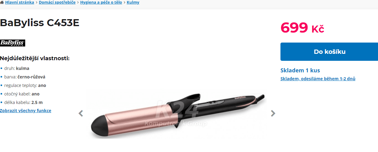 Kulma BaByliss, Curling Tong