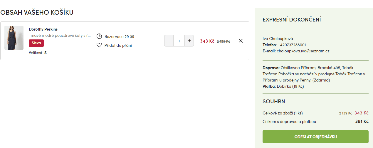 Dorothy Perkins výprodej slevy až -80%