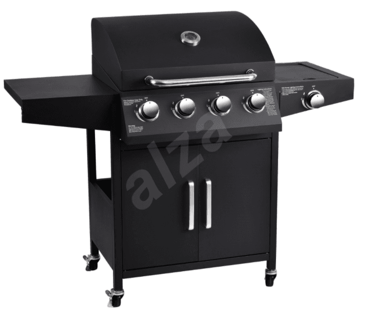 Plynový gril 4+1 hořáky, 60x51,5 cm