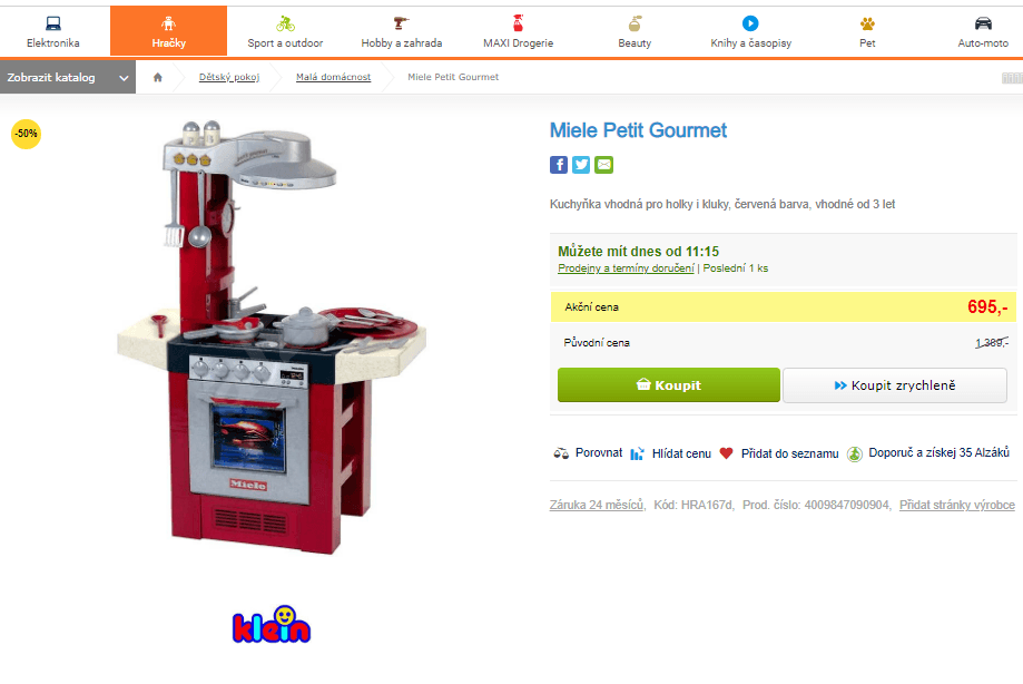 Dětská kuchyňka Miele Petit Gourmet