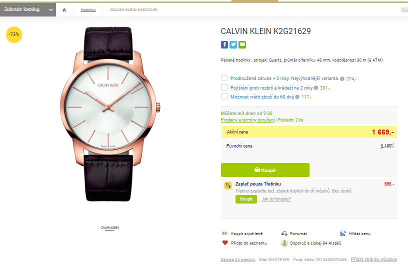 Pánské hodinky Calvin Klein K2G21629