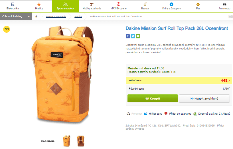 Batoh Dakine Mission Surf Roll Top 28L