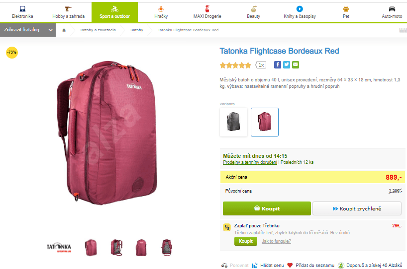 Městský batoh Tatonka Flightcase 40 l