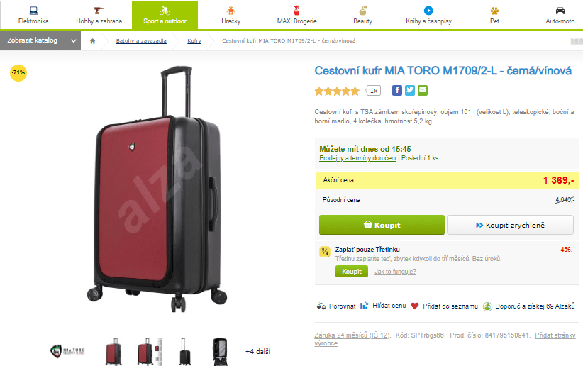 Cestovní kufr MIA TORO M1709/2-L