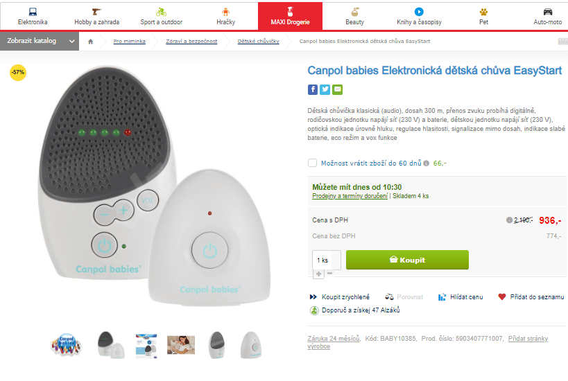 El. dětská chůvička Canpol Babies