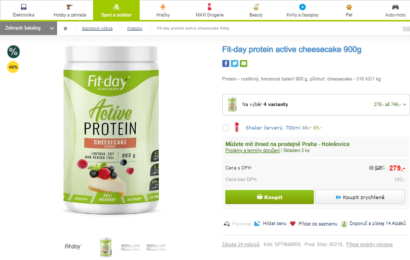 Protein Fit-day cheesecake 900g