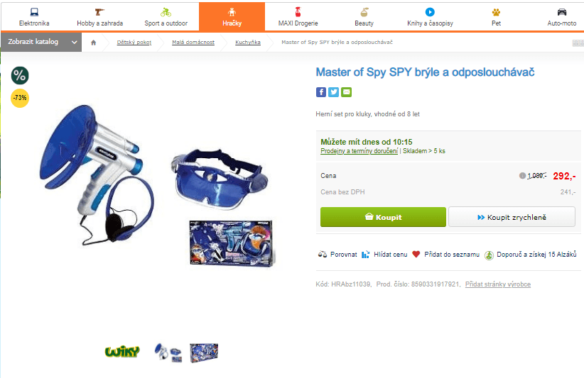 Wiky SPY brýle a odposlouchávač